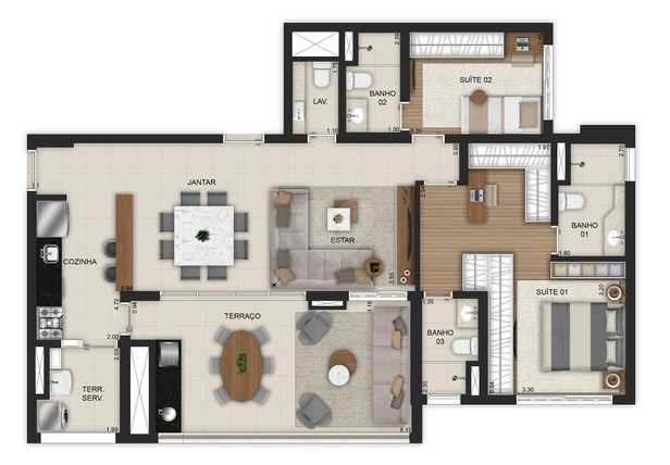 Apartamento 121m²