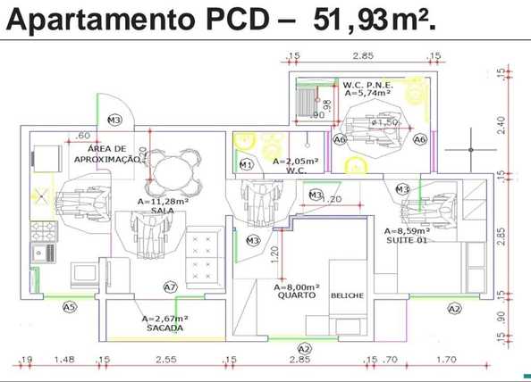 Apartamento 51m²