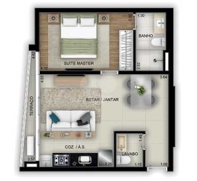 Apartamento 44m²