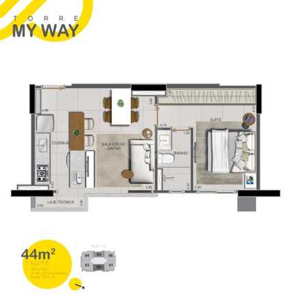 Apartamento 44m²