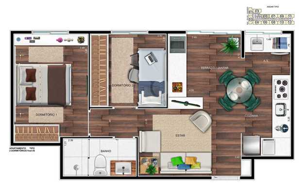 Apartamento 43m²