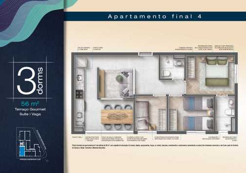 Apartamento 56m²