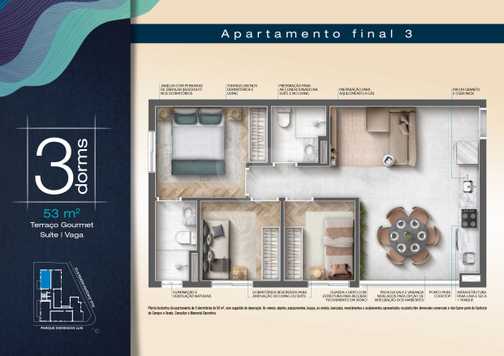 Apartamento 53m²