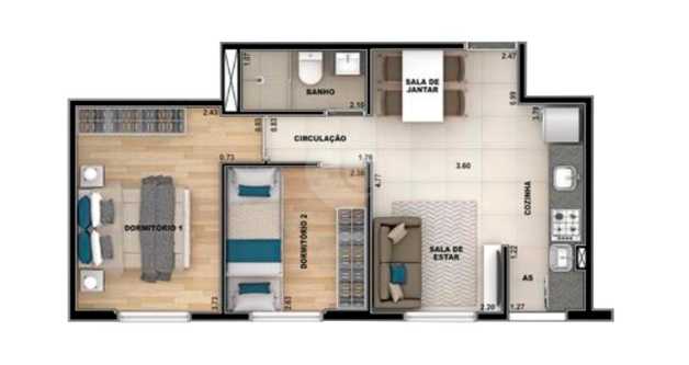 Apartamento 40m²