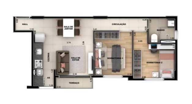 Apartamento 42m²