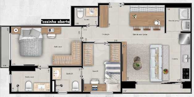 Apartamento 70m²