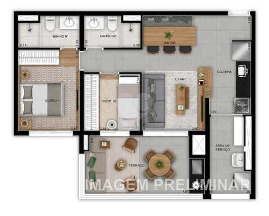 Apartamento 70m²