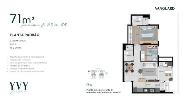 Apartamento 71m²