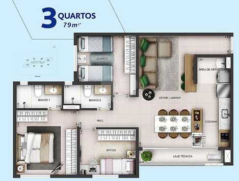 Apartamento 79m²