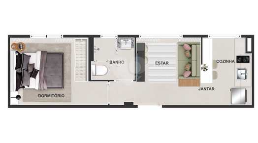 Apartamento 25m²