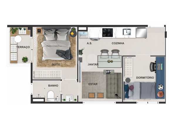 Apartamento 40m²