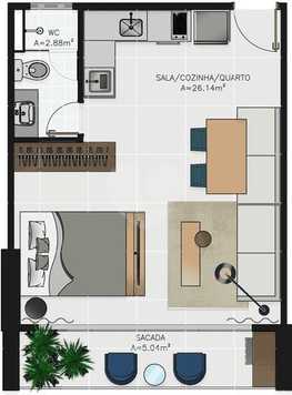 Apartamento 37m²