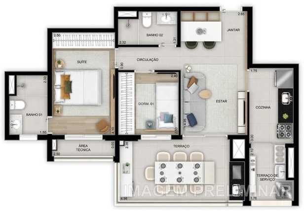 Apartamento 72m²