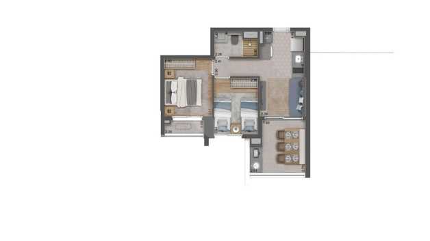 Apartamento 47m²