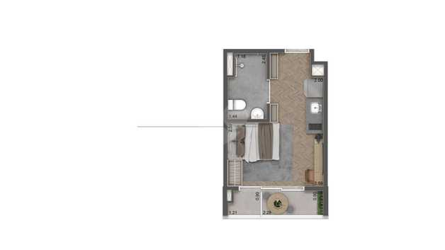 Apartamento 23m²