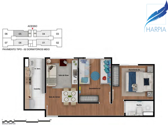 Apartamento 43m²