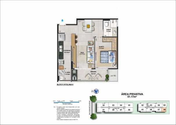 Apartamento 51m²