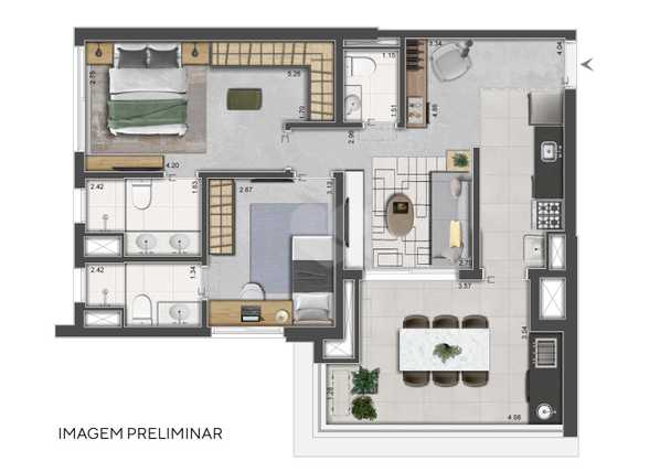 Apartamento 78m²