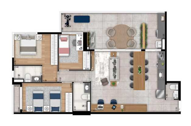 Apartamento 123m²