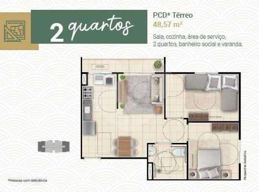 Apartamento 48m²