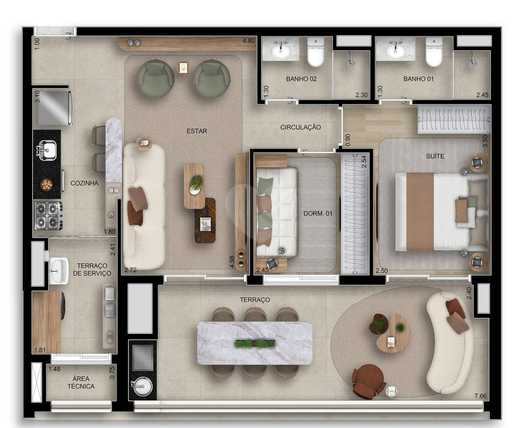 Apartamento 83m²