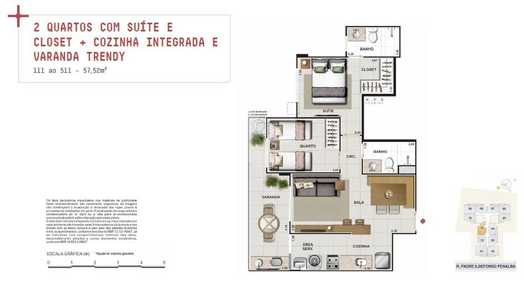 Apartamento 57m²