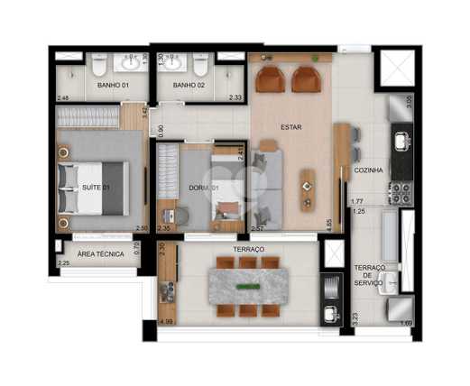 Apartamento 71m²