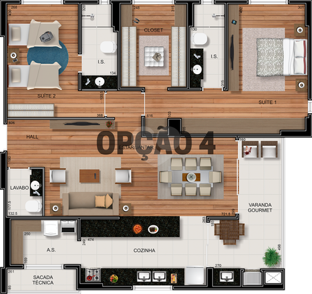 Apartamento 123m²