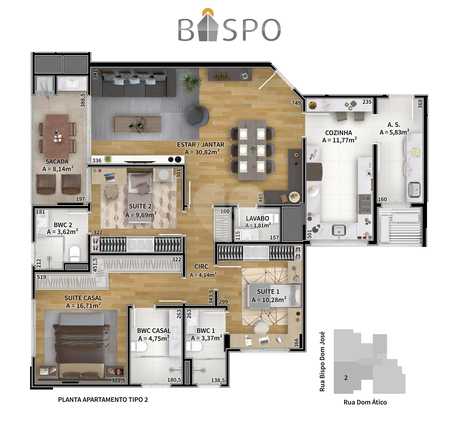 Apartamento 128m²