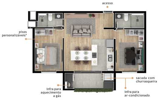 Apartamento 59m²