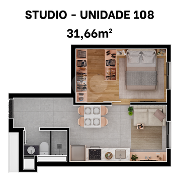 Apartamento 31m²