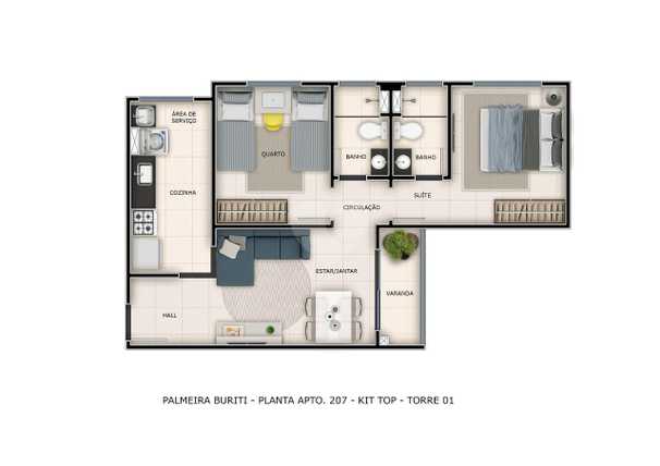 Apartamento 48m²