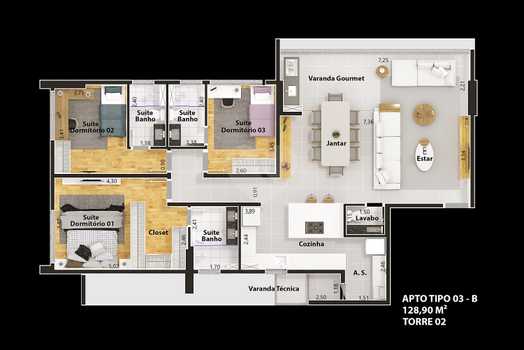 Apartamento 128m²