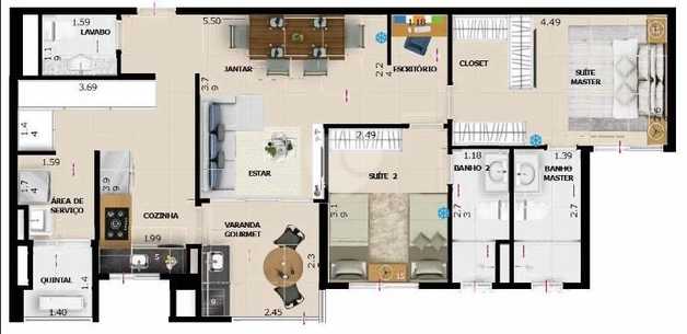 Apartamento 78m²