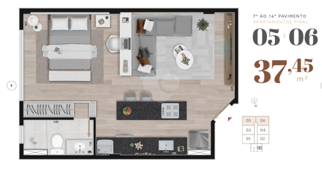 Apartamento 37m²