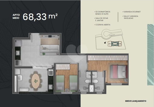 Apartamento 68m²