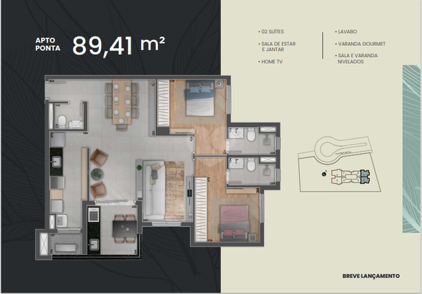 Apartamento 89m²