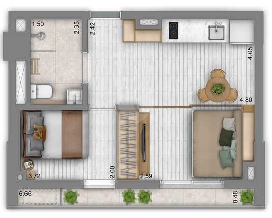 Apartamento 38m²