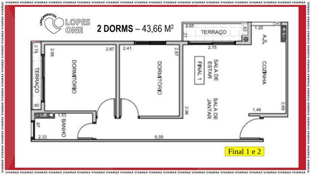 Apartamento 43m²