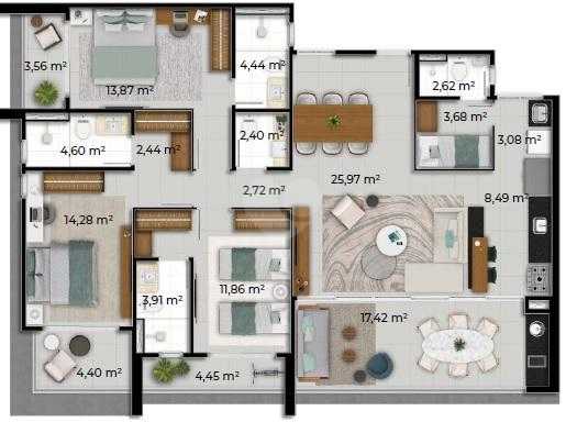 Apartamento 134m²