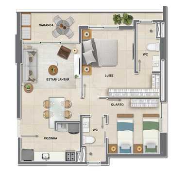 Apartamento 61m²