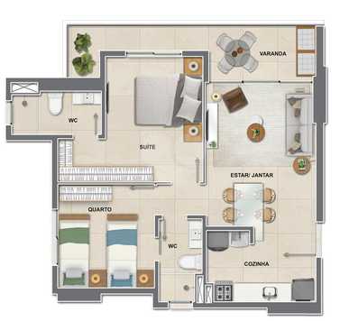 Apartamento 62m²