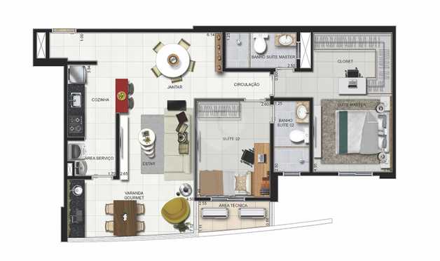 Apartamento 78m²