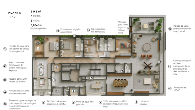 Apartamento 398m²