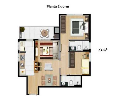 Apartamento 73m²