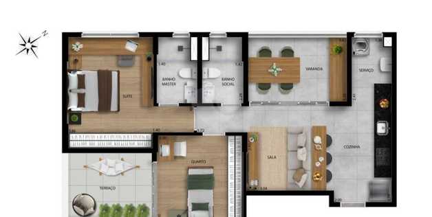 Apartamento 73m²