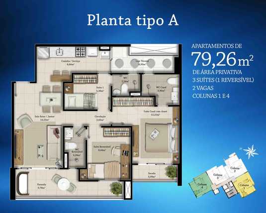 Apartamento 79m²