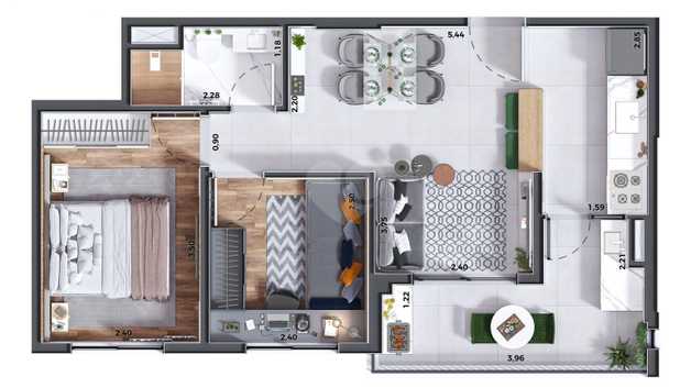 Apartamento 47m²