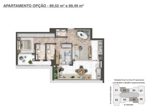 Apartamento 89m²