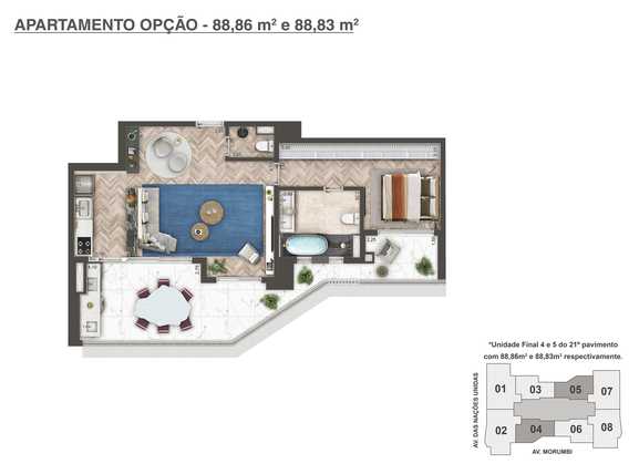 Apartamento 88m²